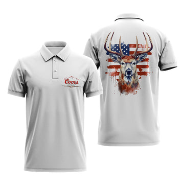 Coors Light USA Light Deer Polo Shirt