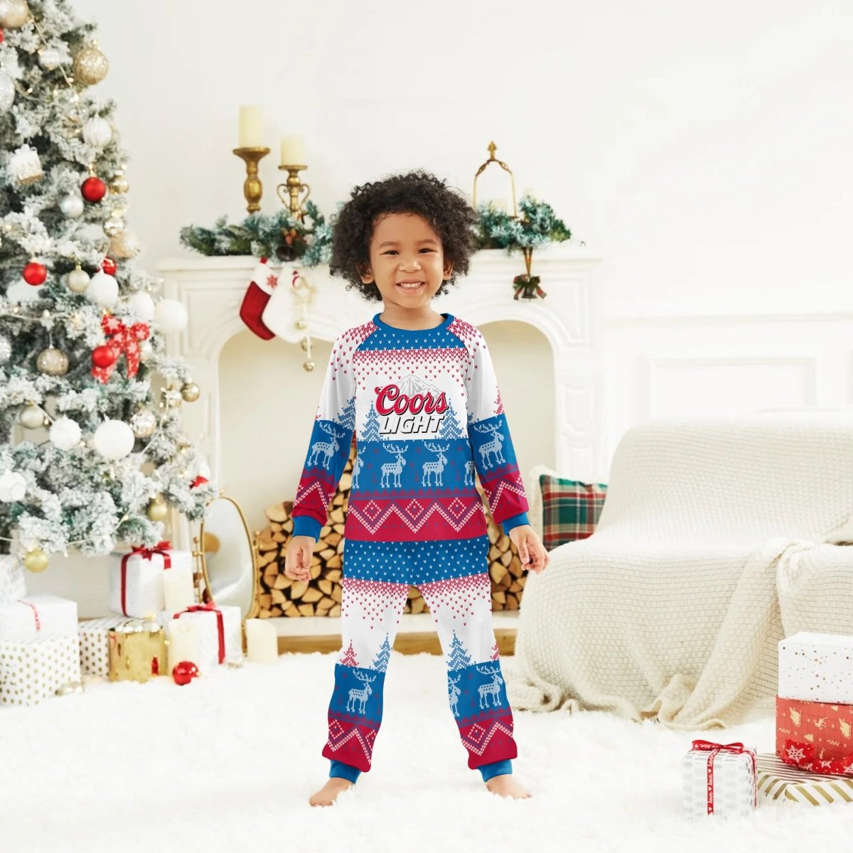 Coors Light Winter Reindeer Family Pajamas Set - Flexiquor.com