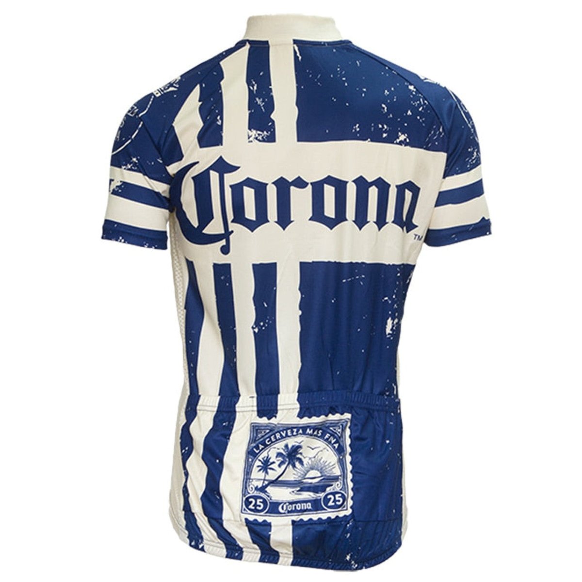 Corona Extra Blue White Stripe Men's Cycling Jersey - Flexiquor.com