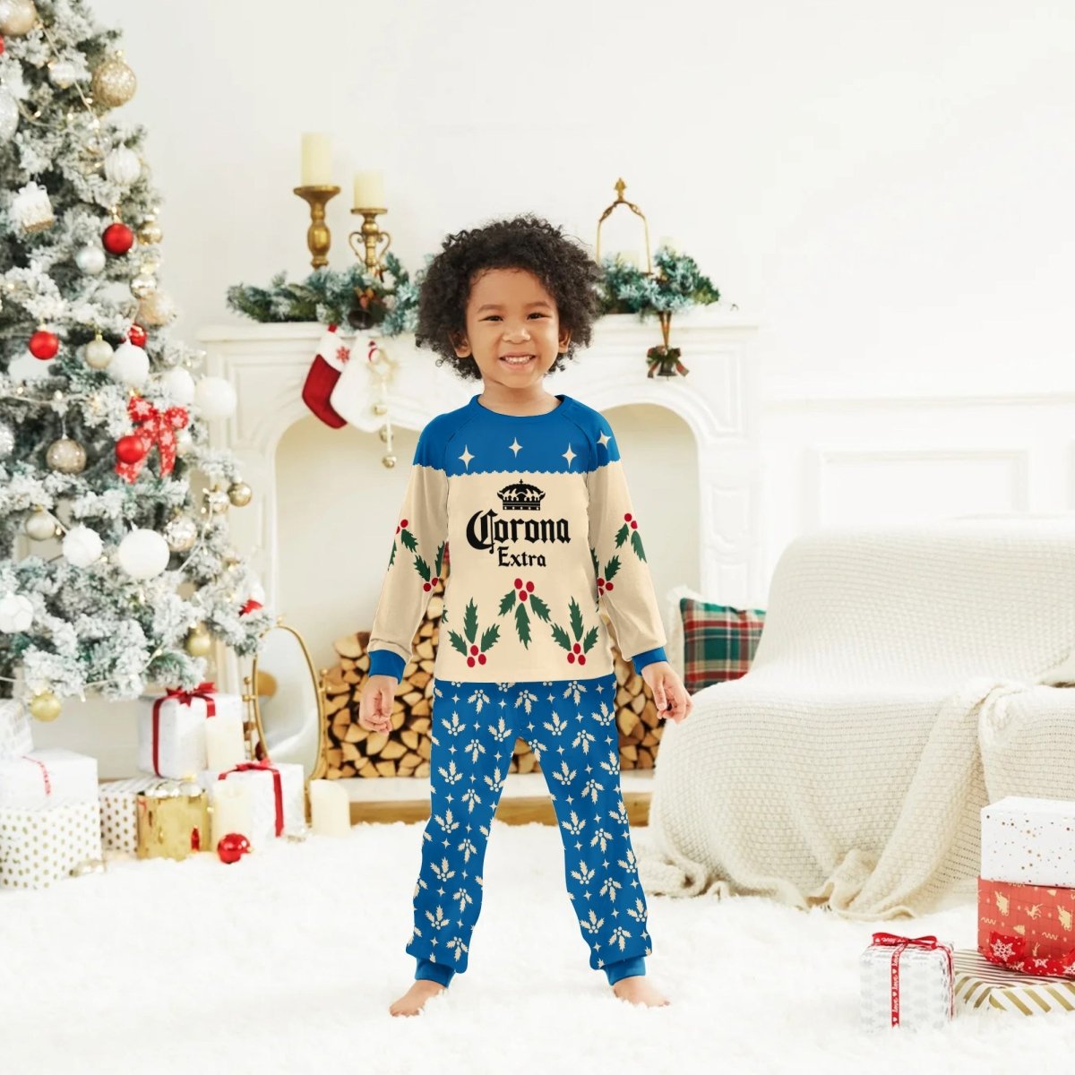 Corona Extra Christmas Cherry Family Pajamas Set - Flexiquor.com