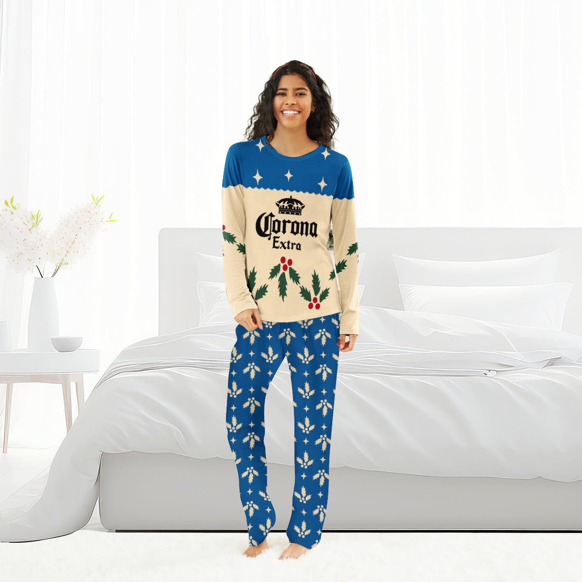 Corona Extra Christmas Cherry Family Pajamas Set - Flexiquor.com