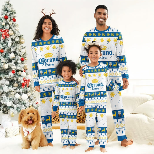 Corona Extra Christmas Family Pajamas Set - Flexiquor.com