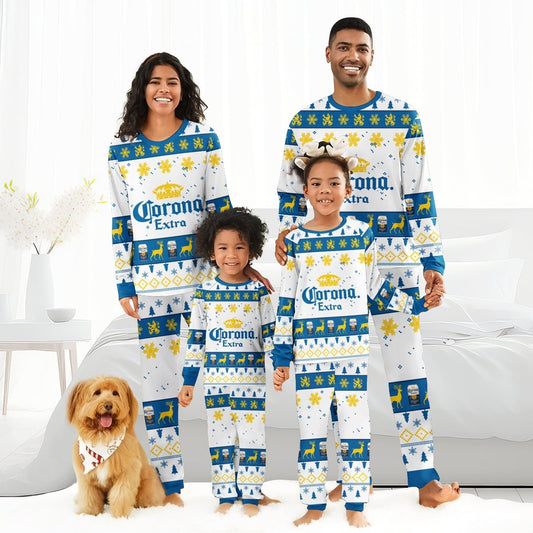 Corona Extra Christmas Family Pajamas Set - Flexiquor.com