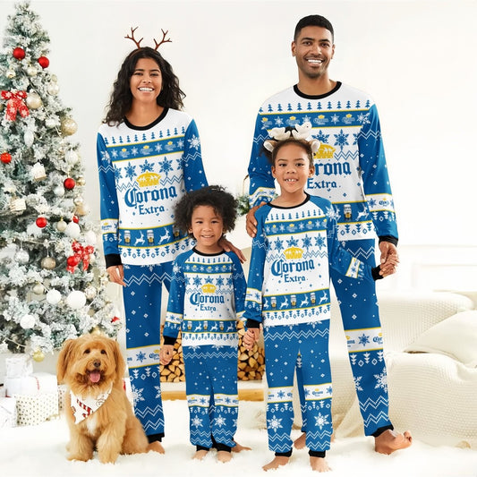 Corona Extra Christmas Family Pajamas Set - Flexiquor.com