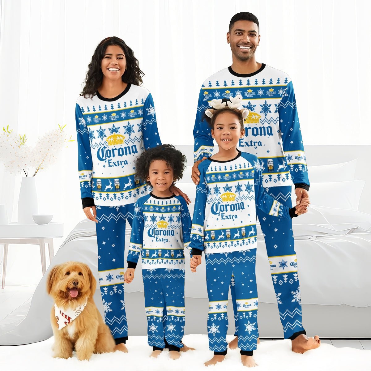 Corona Extra Christmas Family Pajamas Set - Flexiquor.com
