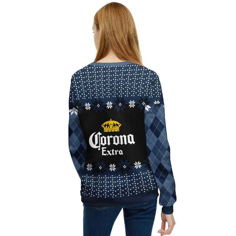 Corona Extra Christmas Gingerbread Ugly Sweater - Flexiquor.com