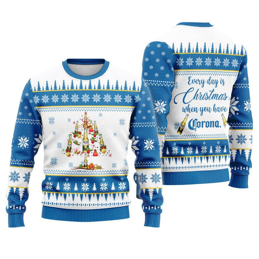 Corona Extra Christmas Tree Ugly Sweater - Flexiquor.com