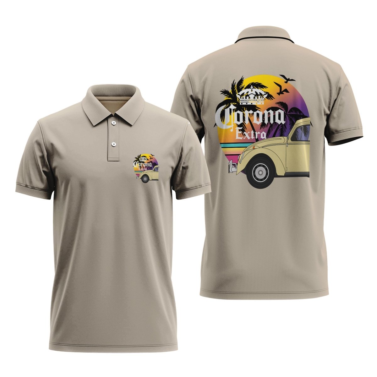 Corona Extra City Pop Polo Shirt - Flexiquor.com