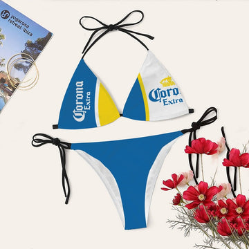 Corona Extra Colorblock Triangle Bikini - Flexiquor.com