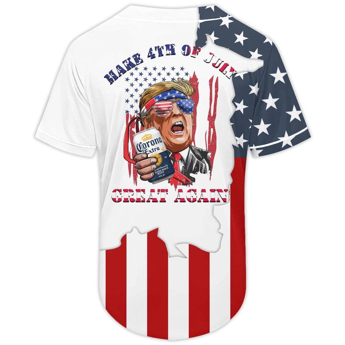 Corona Extra Donald Trump Independence Day Baseball Jersey - Flexiquor.com