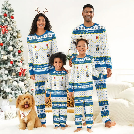 Corona Extra Merry Chistmas Family Pajamas Set - Flexiquor.com