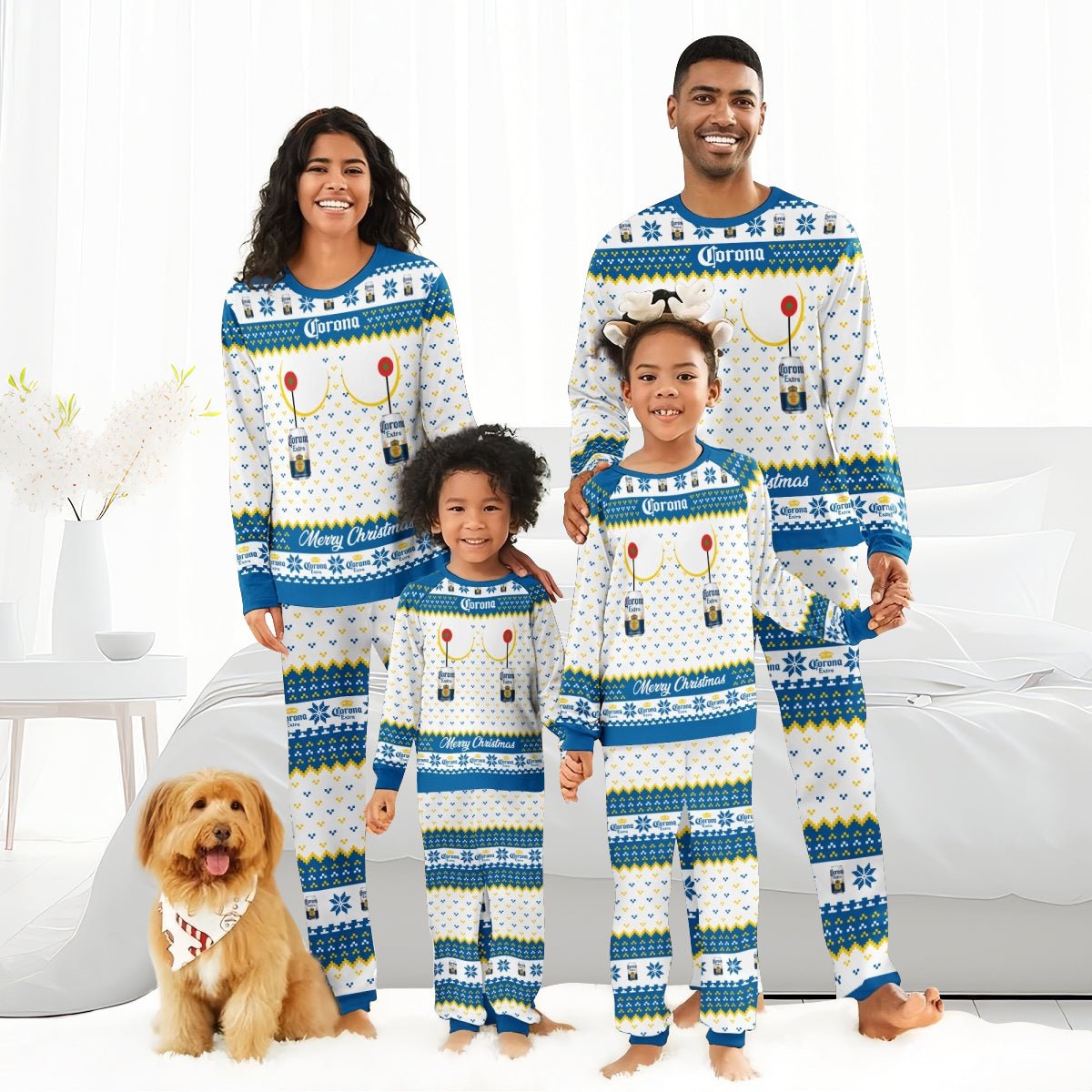 Corona Extra Merry Chistmas Family Pajamas Set - Flexiquor.com