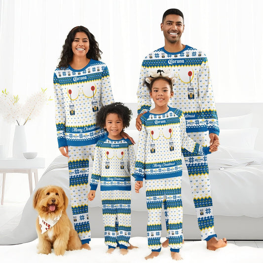 Corona Extra Merry Chistmas Family Pajamas Set - Flexiquor.com