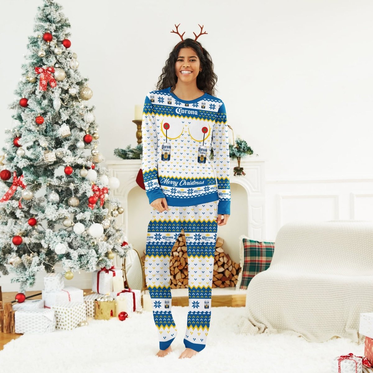 Corona Extra Merry Chistmas Family Pajamas Set - Flexiquor.com