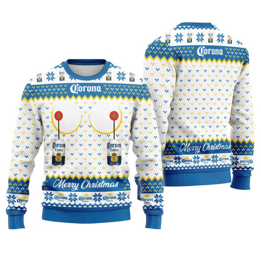 Corona Extra Merry Christmas Ugly Sweater - Flexiquor.com