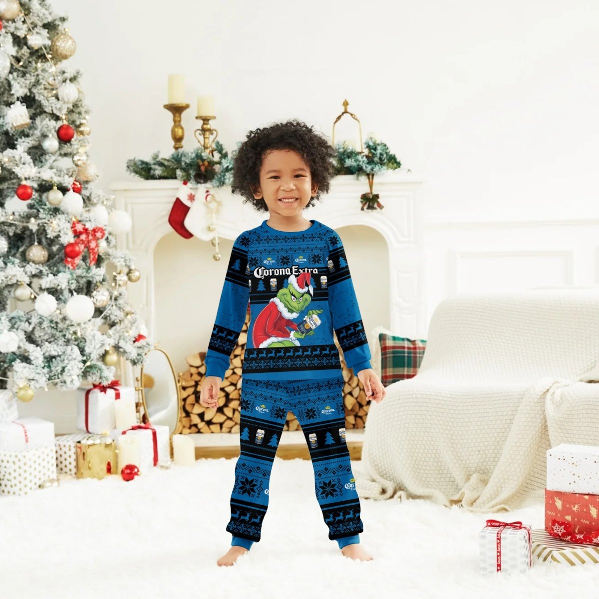 Corona Extra Santa Grinch Family Pajamas Set - Flexiquor.com