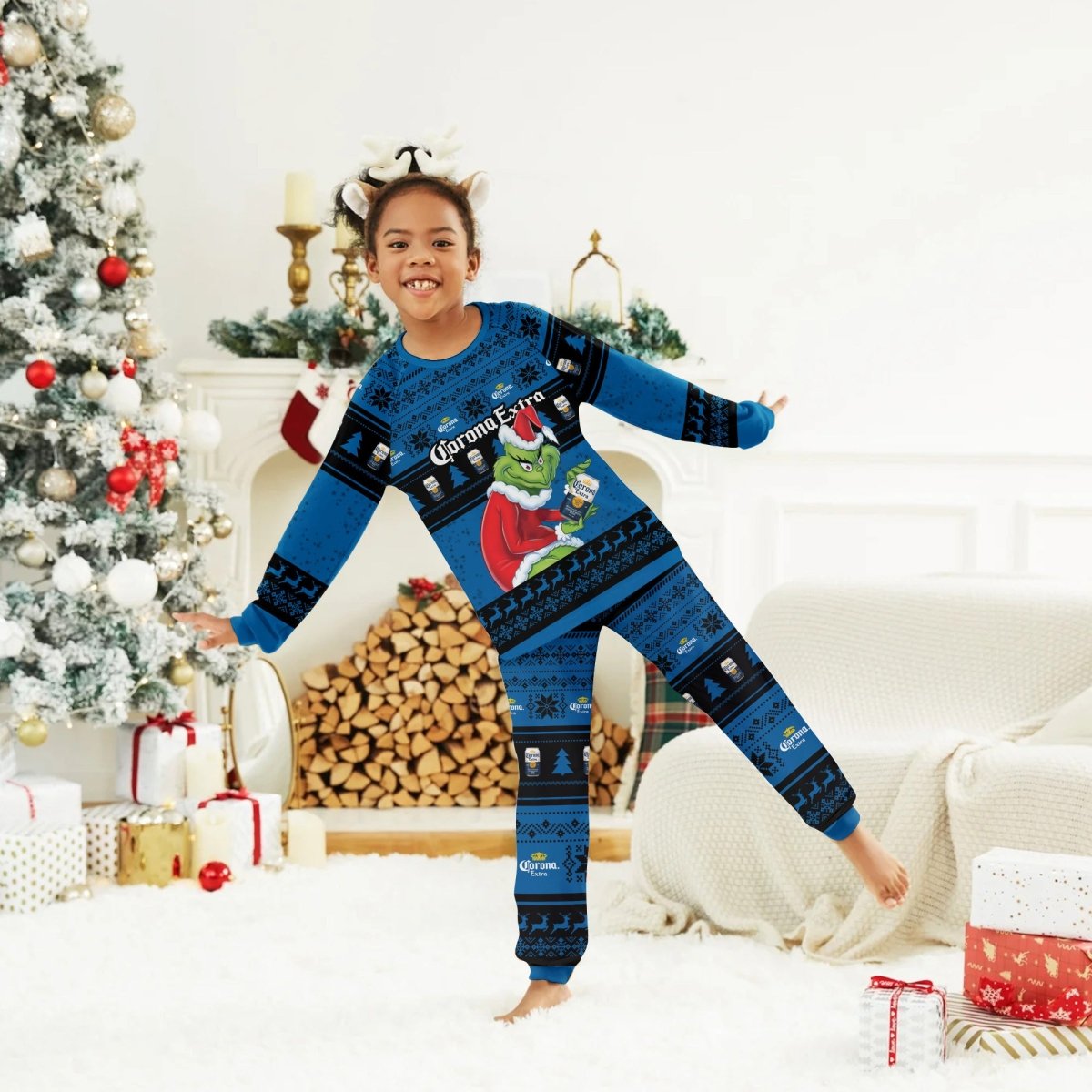 Corona Extra Santa Grinch Family Pajamas Set - Flexiquor.com