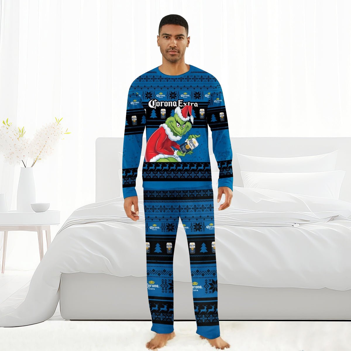Corona Extra Santa Grinch Family Pajamas Set - Flexiquor.com