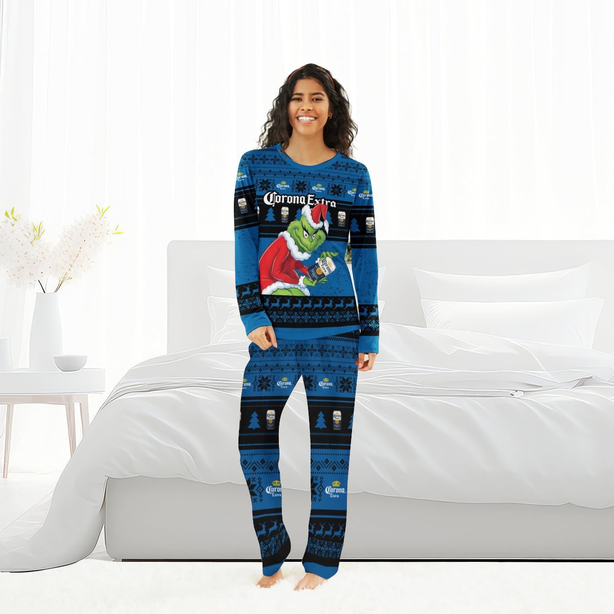 Corona Extra Santa Grinch Family Pajamas Set - Flexiquor.com