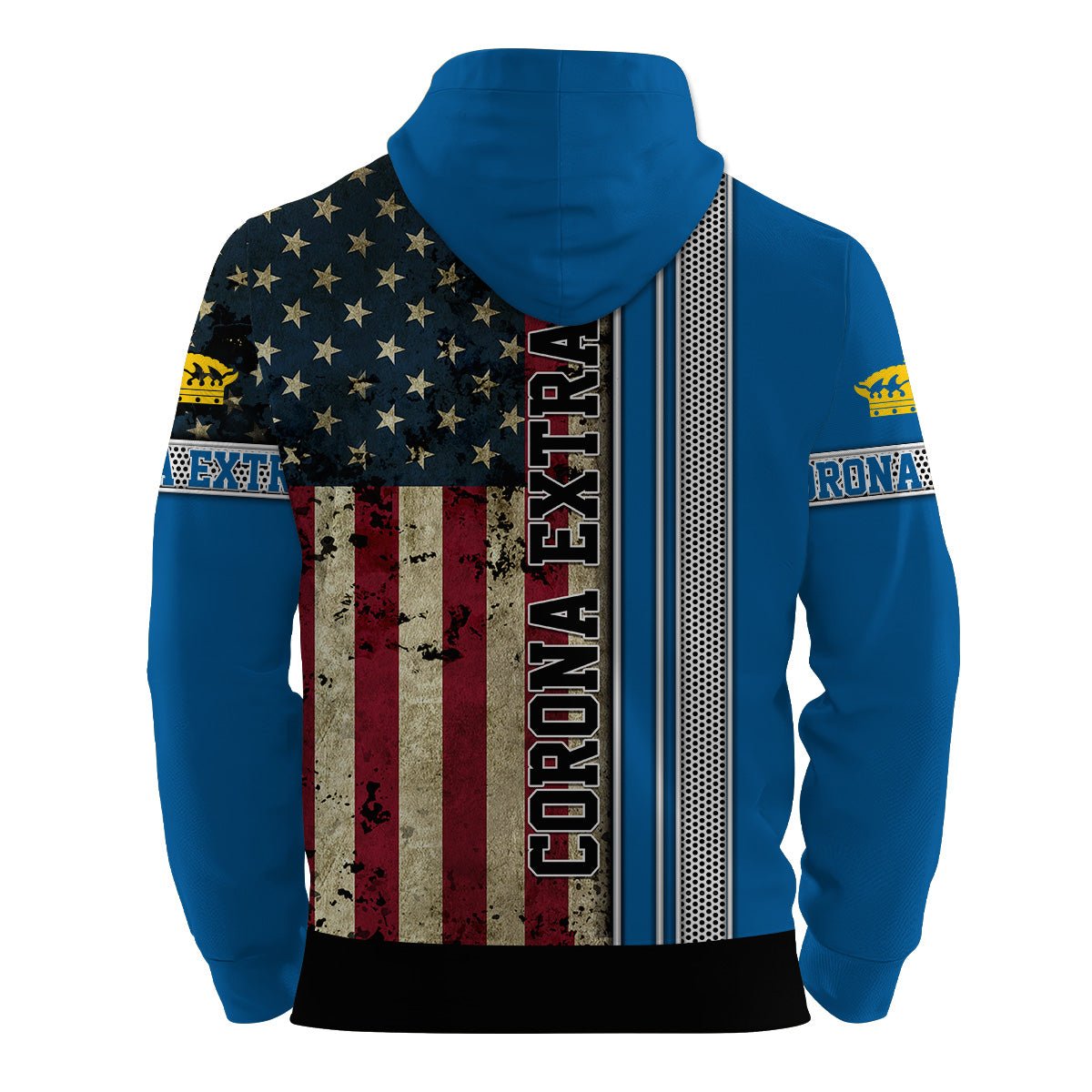 Corona Extra Stainless Steel American Flag Hoodie & Zip Hoodie - Flexiquor.com