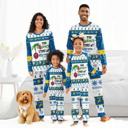 Corona Extra The Grinch Stole Family Pajamas Set - Flexiquor.com