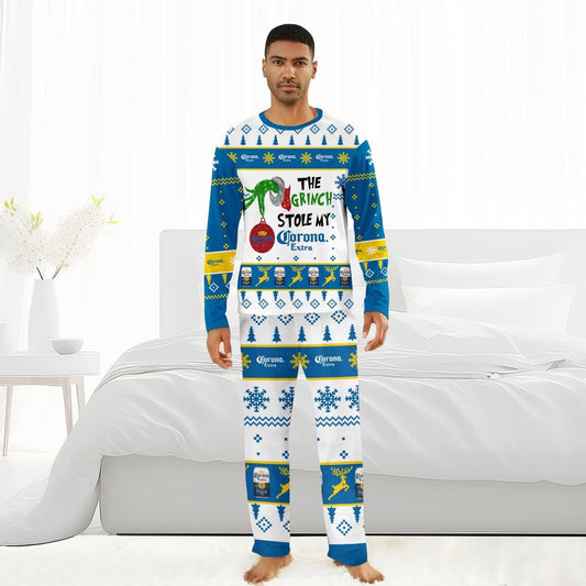 Corona Extra The Grinch Stole Family Pajamas Set - Flexiquor.com