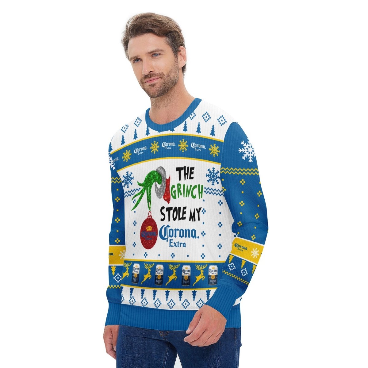 Corona Extra The Grinch Stole Ugly Sweater - Flexiquor.com