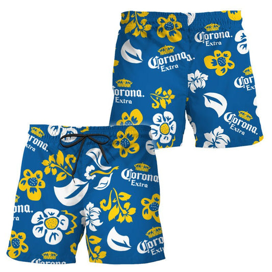 Corona Extra Tropical Garden Swim Trunks - Flexiquor.com