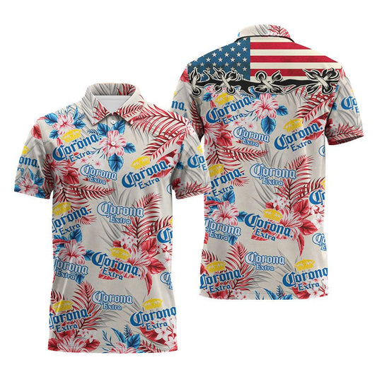Corona Extra Tropical Summer Polo Shirt - Flexiquor.com