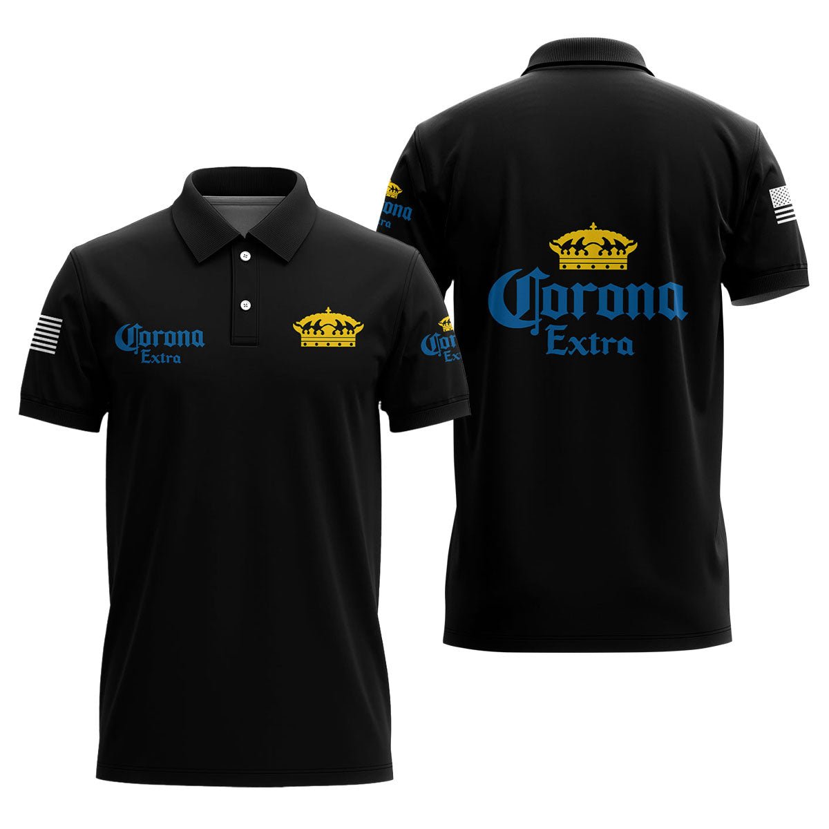 Corona Extra USA Flag Polo Shirt - Flexiquor.com