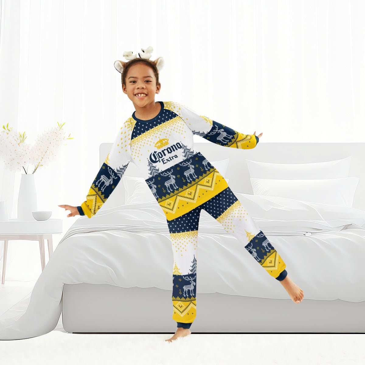 Corona Extra Winter Reindeer Family Pajamas Set - Flexiquor.com