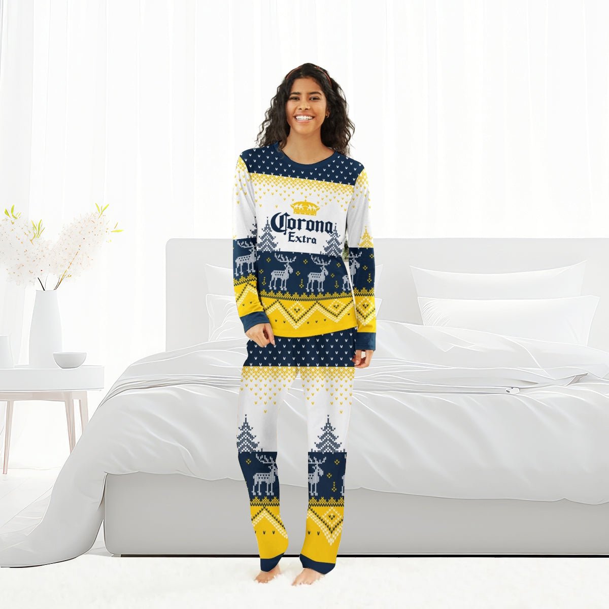 Corona Extra Winter Reindeer Family Pajamas Set - Flexiquor.com