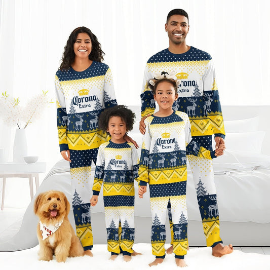 Corona Extra Winter Reindeer Family Pajamas Set - Flexiquor.com
