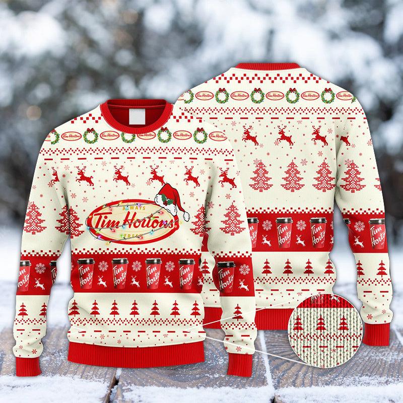 Tim Hortons Snowy Night Ugly Sweater