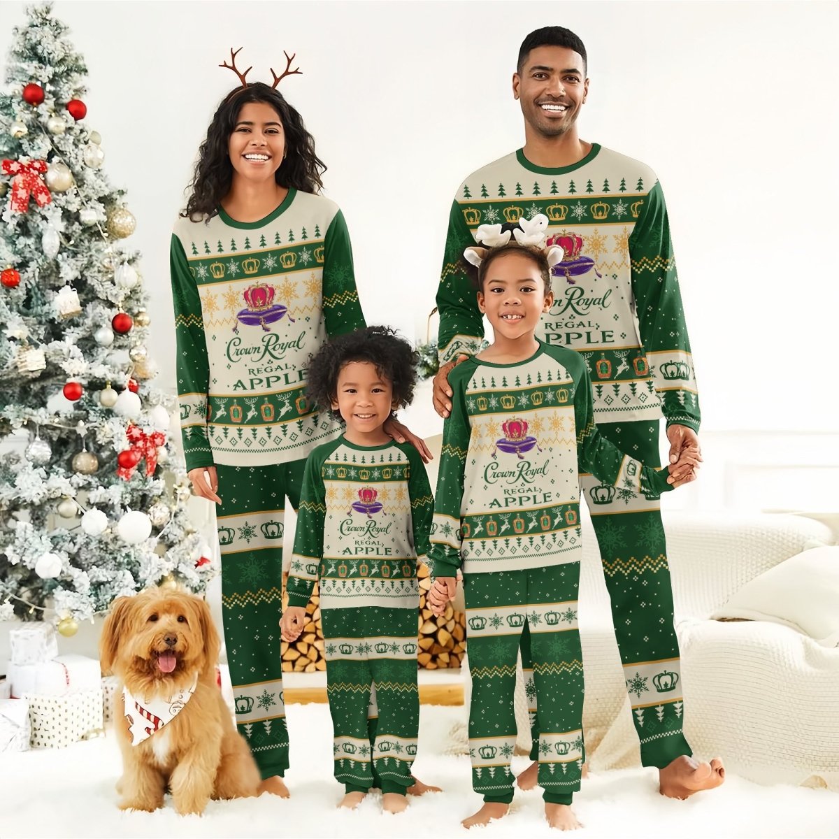 Crown Royal Christmas Family Pajamas Set - Flexiquor.com