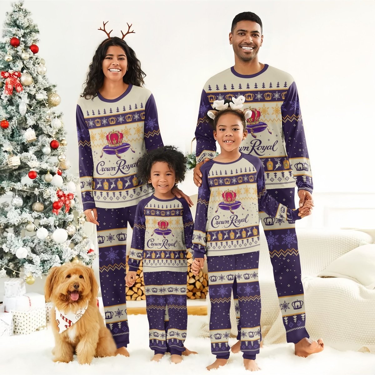 Crown Royal Christmas Family Pajamas Set - Flexiquor.com