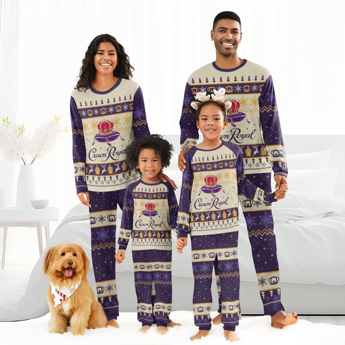 Crown Royal Christmas Family Pajamas Set - Flexiquor.com