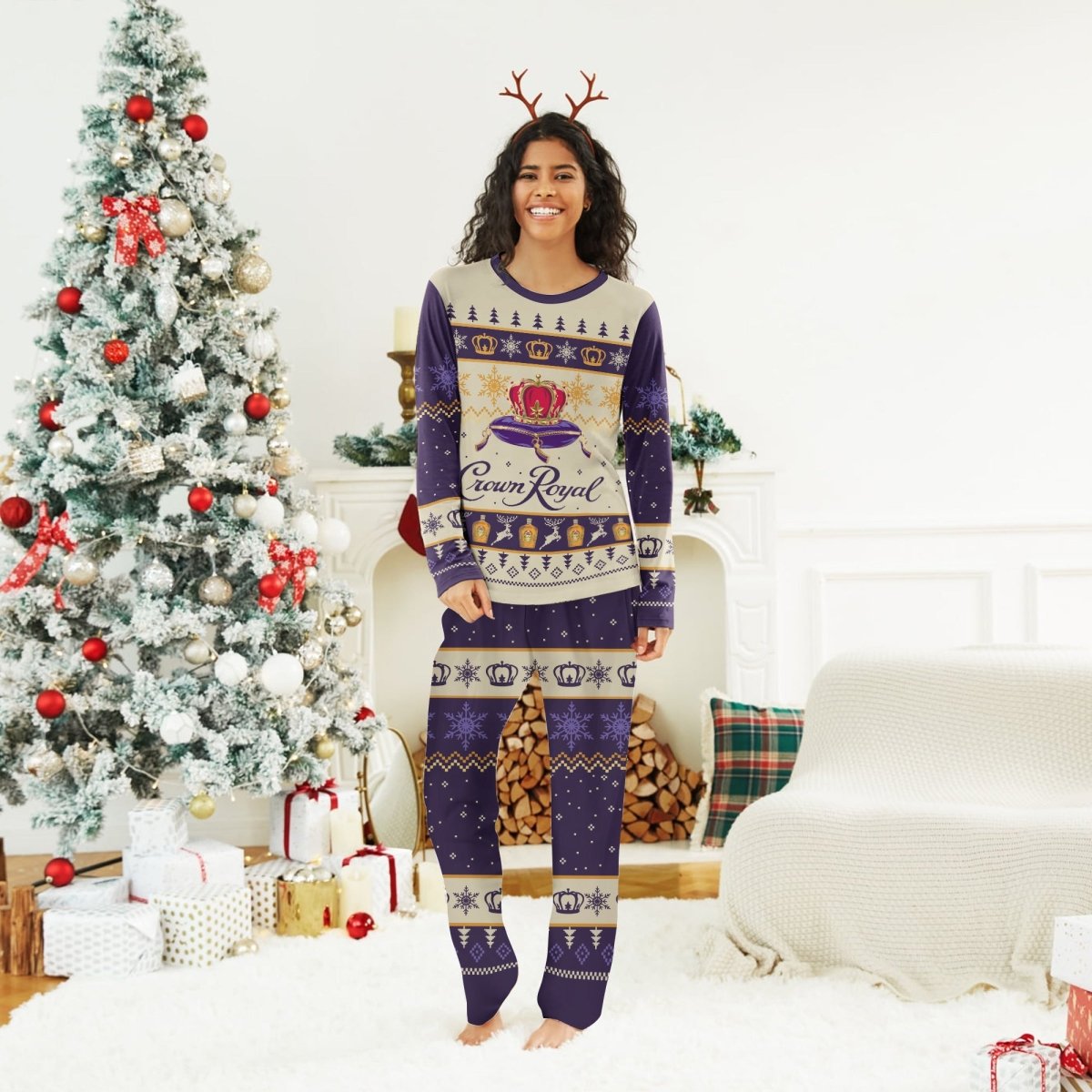 Crown Royal Christmas Family Pajamas Set - Flexiquor.com