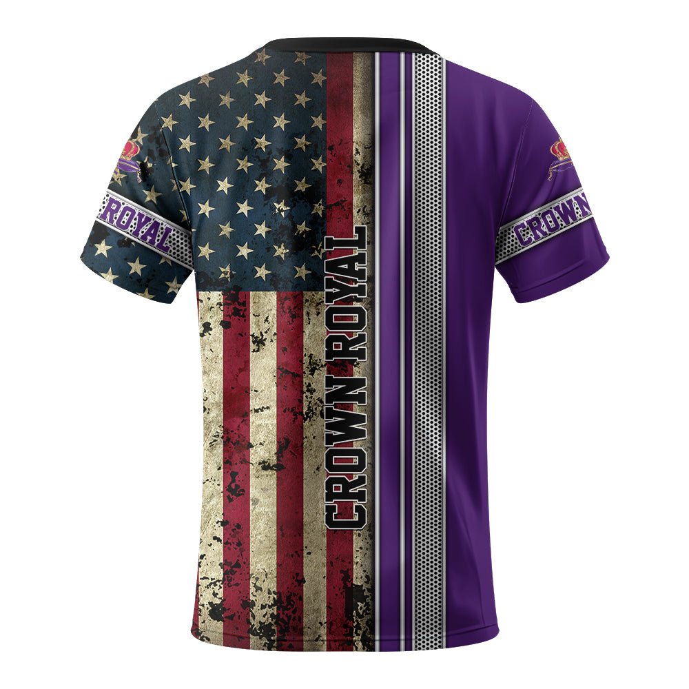 Crown Royal Stainless Steel American Flag T-Shirt - Flexiquor.com