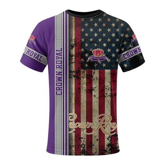 Crown Royal Stainless Steel American Flag T-Shirt - Flexiquor.com