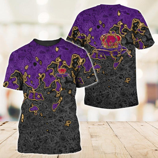 Holographic Colorful Crown Royal T-Shirt