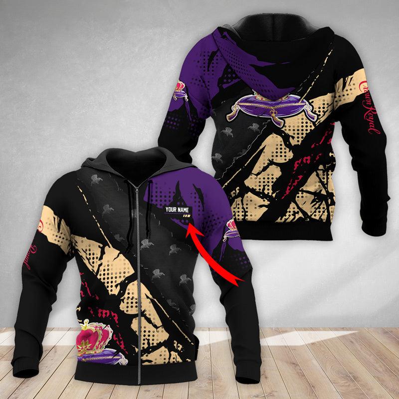 Personalized Halftone Crown Royal Hoodie & Zip Hoodie