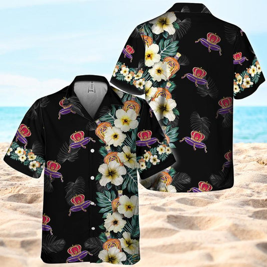 Crown Royal Half Flower Side Hawaiian Shirt