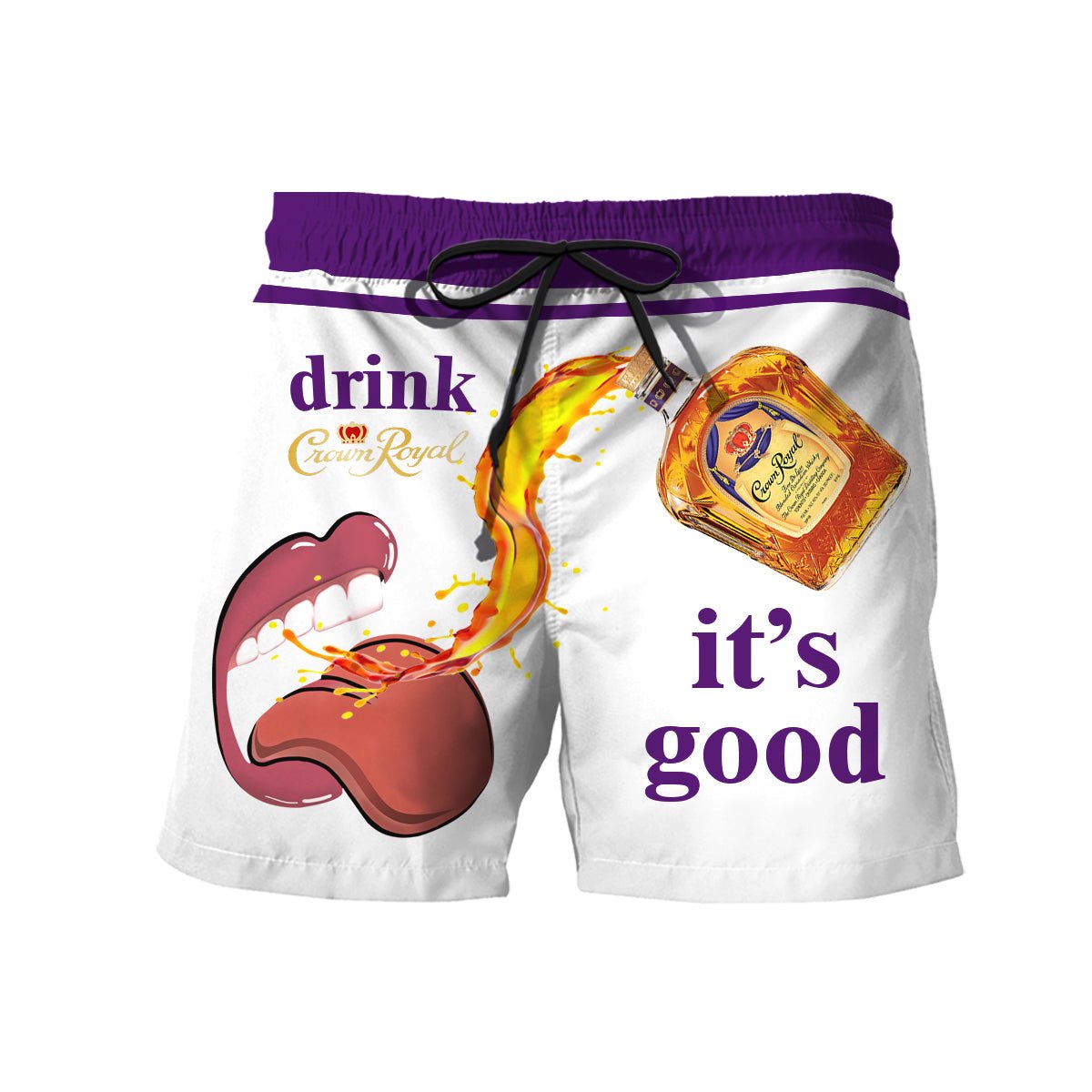 Drink Crown Royal It's Good Swim Trunks - Flexiquor.com