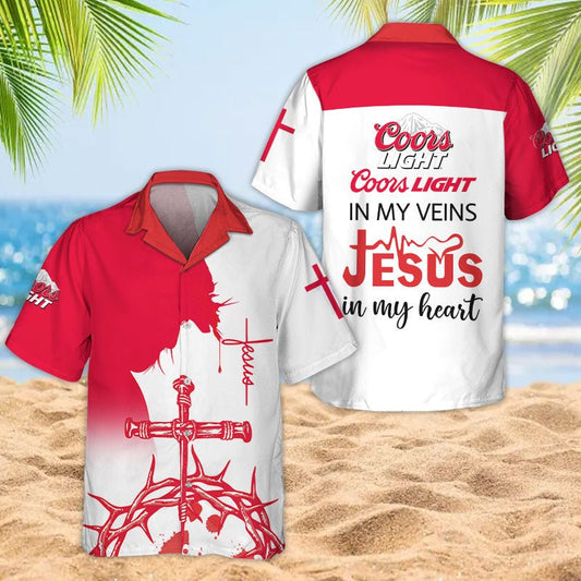 Divine Tropics Coors Light Hawaiian Shirt - Flexiquor.com