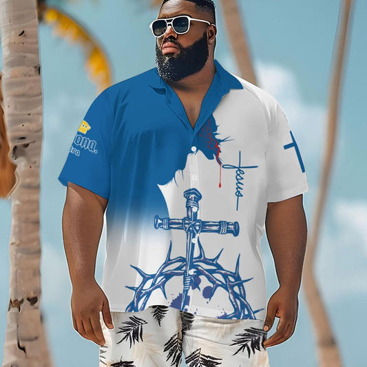 Divine Tropics Corona Extra Men's Plus Size Hawaiian Shirt - Flexiquor.com