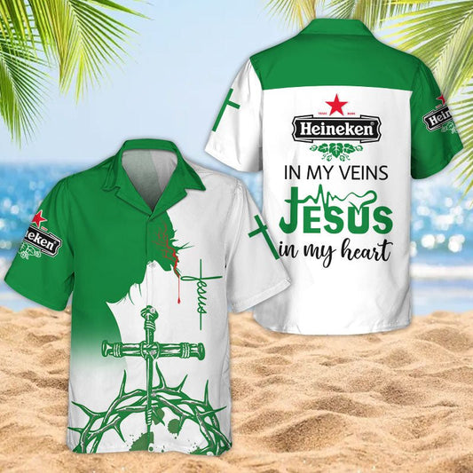 Divine Tropics Heineken Hawaiian Shirt - Flexiquor.com