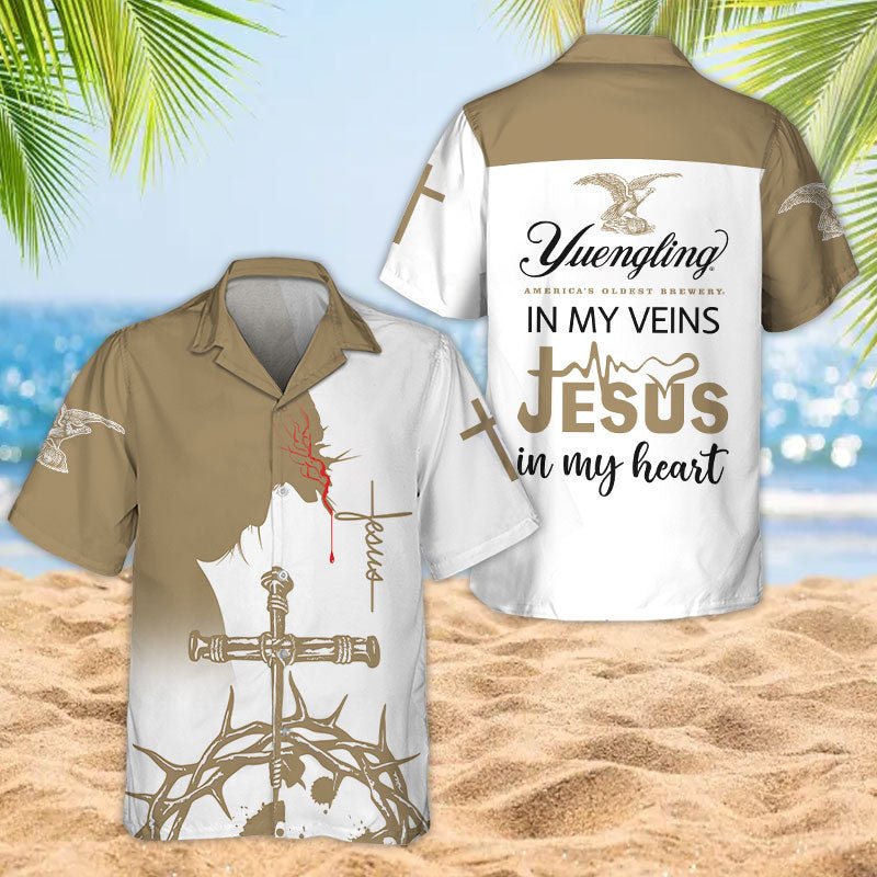 Divine Tropics Yuengling Men's Plus Size Hawaiian Shirt - Flexiquor.com