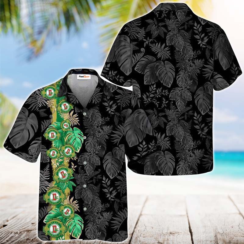 Dixie Beer Front Stripe Color Hawaiian Shirt - Flexiquor.com