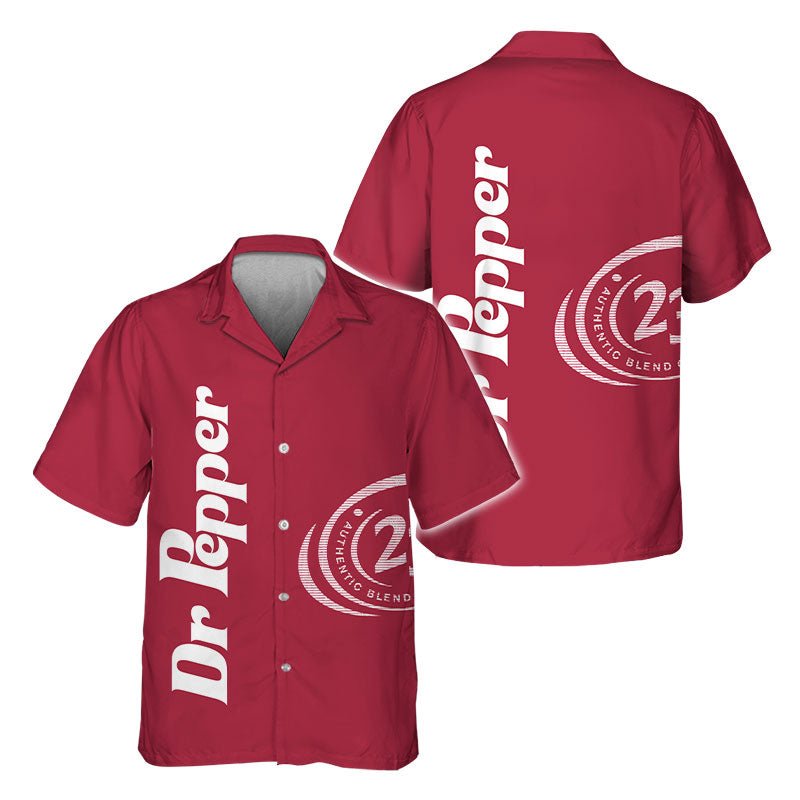 Dr Pepper Retro Graphic Hawaiian Shirt - Flexiquor.com